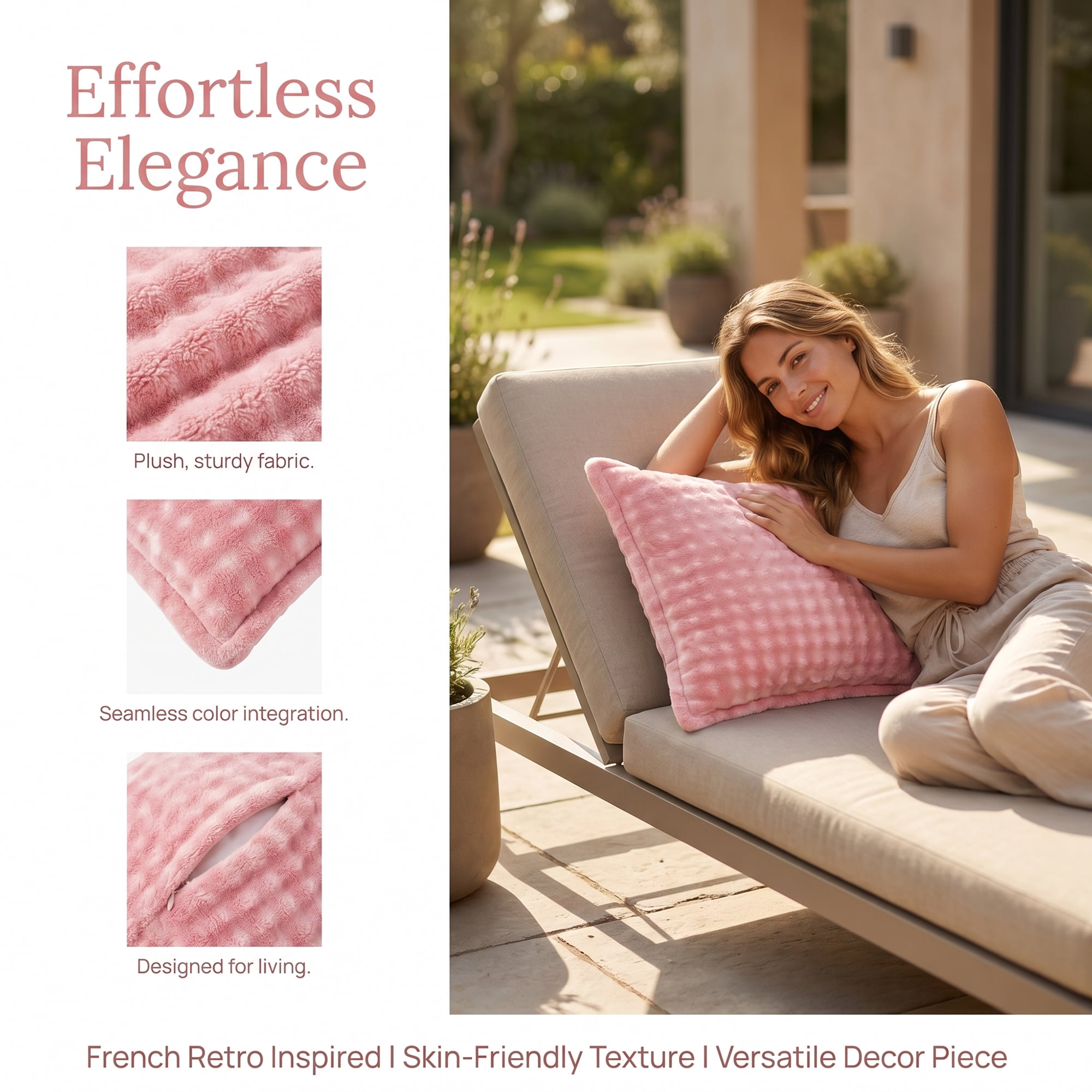 Unique Bargains 2 Pack Polyester Pillowcase Envelope Closure Wrinkle Resistant Light Pink