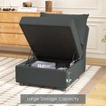 thumbnail image 6 of Ainfox Upholsterd Storage Armless Chair Module For Modular Couch, Reversible Sleeper Couches, Modular Sectional Sofas Seats Dark Gray, 6 of 9