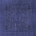 thumbnail image 1 of Ahgly Company Indoor Square Abstract Blue Modern Area Rugs, 8' Square, 1 of 4