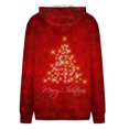 thumbnail image 5 of Pull de Noël à Capuche pour Femmes en Solde Mode Imprimé Pull Manches Longues Blouse Sweat-Shirt, 5 of 5