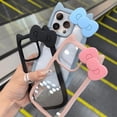 thumbnail image 6 of LANFENG iPhone 13/14 Case Cute 3D Bowknot Kawaii Pink Phone Case Shockproof Clear Case Protective, 6 of 11