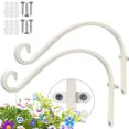 thumbnail image 2 of Yunhang Plant Bracket Hook Gardening Tools Flower Pot Stand For Home Balcony Hooks Yard White 2pcs/set Hanger More Convenient, 2 of 7