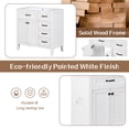 thumbnail image 6 of 36 Inch Bathroom Vanity Base Cabinet No Sink with 3 Drawers & Double Door Storage, Solid Wood Frame & MDF Construction, Water-Resistant White Finish for Modern Bathrooms, 6 of 9