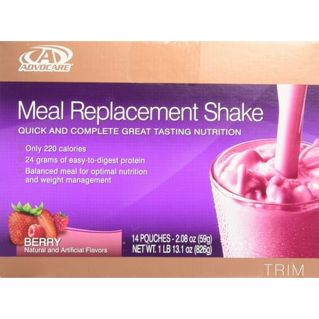 Advocare Meal Replacement Shake, Berry, Box of 14 Single Serve Pouches- (2.08