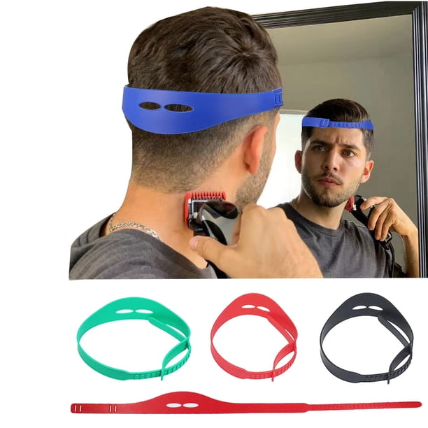Cortadora de cabello de silicona ajustable de una sola pieza, herramienta para recortar y peinar el cuello, adecuada para adultos y niños.