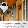 thumbnail image 4 of Satco LED G40 Globe Bulb 8W 100W Equivalent 2700K Warm White 90+ CRI Silver Crown Medium Base 120V Dimmable – Part S12545 (6 Pack), 4 of 10