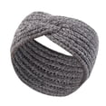 thumbnail image 3 of Women's Knit Headband, Cross Twist Wide Brim Hairband, Thick Acrylic Wool Winter Head Wrap for Warmth, Sports, and Casual Fashion-Gray, 3 of 3