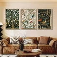 thumbnail image 4 of 3Pcs d Vintage Plant And Bird Wall Art Prints Inspired By Nature Canvas Prints With Wooden Elegant Floral Posters And Wildlife Image Artwork Decor Living Rooms Bedrooms Offices 12x16 Inch, 4 of 7
