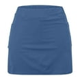 thumbnail image 4 of Iugvhana Womens Skorts with Pockets Lightweight Tummy Control Plus Size Skorts for Women High Waist Solid Color Athletic Sports Skirt Shorts Blue#06 XXXXL, 4 of 5