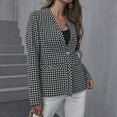 thumbnail image 6 of IROINNID Women's Shacket Jacket Long Sleeve Houndstooth Outwear, Casual Houndstooth Buttons Slim Jacket, 6 of 6