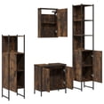 thumbnail image 2 of vidaXL Bathroom Furniture Set Restroom Storage Cabinet 4 Piece Engineered Wood, 2 of 18