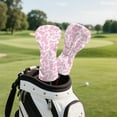 thumbnail image 5 of Pzuqiu Cow Print Pink Golf Head Covers Fashion Golf Club Head Covers Easy to Use Keep Clubs Dry and Clean Universal Golf Accessories for Woods and Drivers, 5 of 8