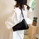 thumbnail image 4 of Bolso retro de piel de cocodrilo para mujer, bolso de mano de color puro (negro) Tmvgtek Oficina Multiescena Multifunción, 4 of 9