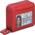 thumbnail image 1 of POINTERTECK Small Genuine Leather Wallet for Women  RFID Blocking Credit Card Holder Wallet.ROSE, 1 of 6
