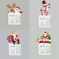 thumbnail image 2 of NSESSHome Merry Christmas Removable Switch Stickers, Funny Santa Claus and Snowman Wall Sticker, Light Switch Window Decor, Family Holiday Christmas Day DIY Art Decals, 2 of 9