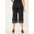 thumbnail image 2 of Catherines Women's Plus Size Ponte Knit Lace Capri, 2 of 5