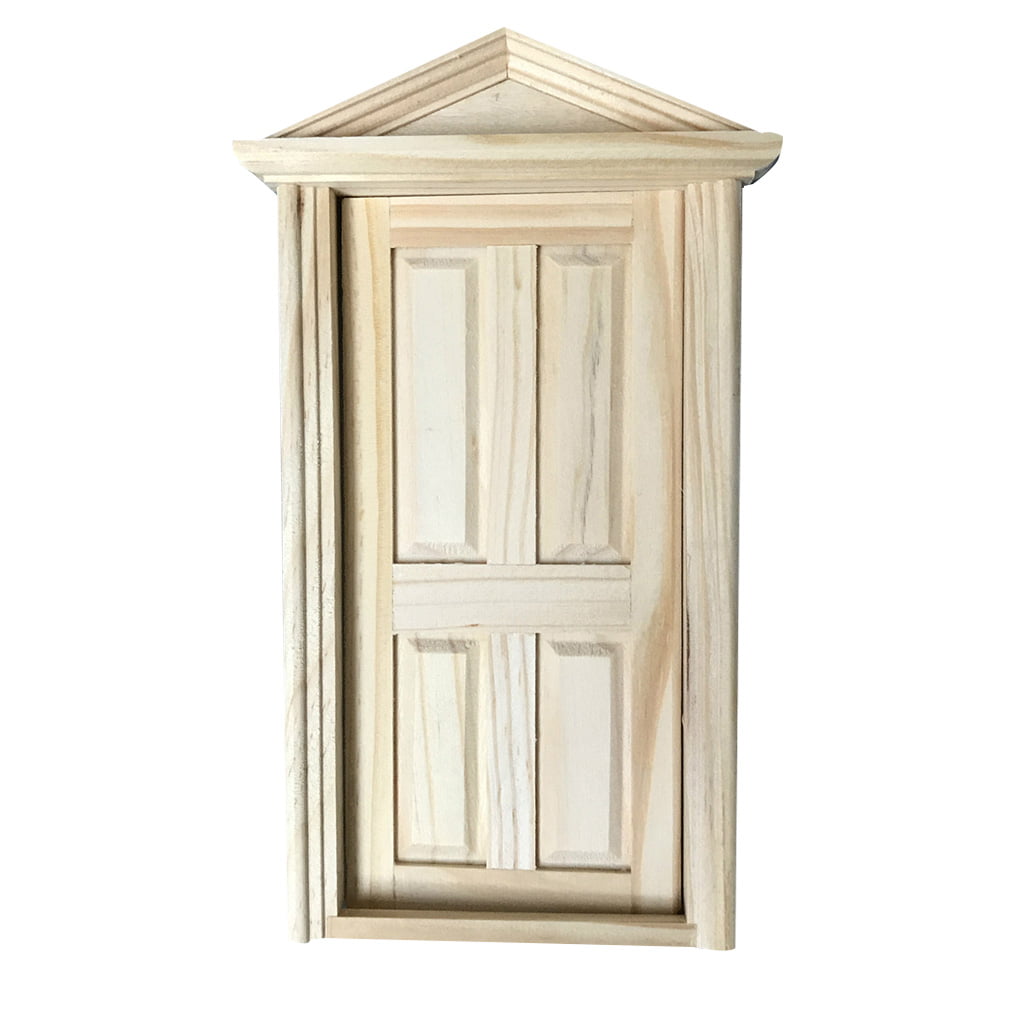 Details about   1:12 Doll House Mini Wooden Steepletop Door for Dolls DIY Dollhouse Furniture Ac 