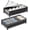 Black 79cm-2 Pack, variant on KITHELP Wooden Under Bed Storage with Wheels, Rolling Under the Bed Storage Bins with Removable Lid, Metal Under Bed Drawers for Clothes and Shoes in Bedroom or Living Room(Black Wood-1pack)