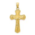 thumbnail image 1 of Quality Gold 10C1373 10K Yellow Gold Polished Textured Crucifix Pendant, 1 of 1