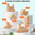 thumbnail image 3 of Bewildely Juego de juguetes para bebé de 1 año | Bloques de madera para el desarrollo sensorial y la diversión (6 meses) Juguetes Educativos vistoso Edificio 100sólido bl, 3 of 6