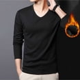 thumbnail image 2 of Blekii Men's V-Neck Thermal Shirt, Fleece Lined Base Layer Top, Thickened Warm Undershirt for Winter, Soft Brushed Interior, Comfortable for All-Day Wear, Essential Cold Weather, 2 of 6