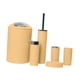 thumbnail image 3 of Juego de accesorios de baño de 6 piezas con diseño moderno, jabonera, escobilla de inodoro, jabón Morandi Amarillo, 3 of 9