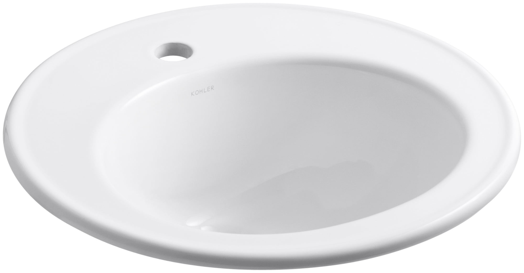 Kohler K22021 Brookline 19" Drop In Bathroom Sink White