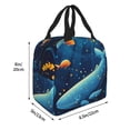thumbnail image 3 of Lsque Whimsical Underwater Fantasy Pattern Lunch Bag Women/Men Insulated Lunch Box,Small Leakproof Cooler Food Lunch Containers Reusable High Capacity Lunch Tote Bags, 3 of 6