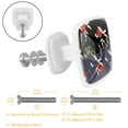 thumbnail image 2 of 4 Pieces Set Drawer Pulls Handle Square Wardrobe Cabinet Knobs with Stainless Steel Screws Furniture Kitchen Decor, 2 of 5