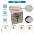 thumbnail image 6 of Pink Tulip Table Runner - 70 Inch Long Spring Floral Romantic Flowers Rustic Cotton and Linen Blended Dress Scarves Farmhouse Table Runner for Kitchen Dining, Coffee Table, 13" x 70", 6 of 8