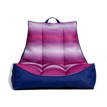 Big Joe Captain's Float No Inflation Needed Pool Lounger with Drink Holder, Faded Stripe Fuchsia Double Sided Mesh, Quick Draining Fabric, 3 feet