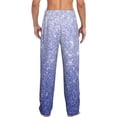 thumbnail image 3 of Picia Glittering Blue Purple Mens Soft Woven Cotton Elastic Waistband Sleep Pajama Pant Lounge Sleep Pant With Pockets And Drawstring-Large, 3 of 9