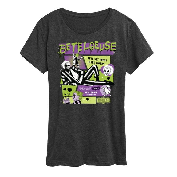 Beetlejuice Beetlejuice - Just Say Those Three Words - Women's Short Sleeve Graphic T-Shirt