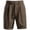 #047-Coffee, variant on Men's Linen Blend Casual Shorts Elastic Waist Drawstring Business Summer Beach Chino Pants Gift