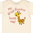 thumbnail image 4 of Inktastic My Great Grandma Loves Me Cute Giraffe Boys or Girls Baby Bodysuit, 4 of 5