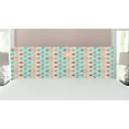 thumbnail image 1 of Retro Headboard, Retro Style Fish Pattern Underwater World Aquatic Fun Joyful, Upholstered Decorative Metal Bed Headboard with Memory Foam, King Size, Salmon Brown Turquoise, by Ambesonne, 1 of 4