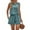 Blue, variant on Womens 2 Piece Outfits Summer Sleeveless Cotton Linen Tank Tops and Drawstring Shorts Sets Solid Colour Casual Suit S-XL