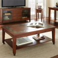 thumbnail image 2 of Davenport Table Basse avec Incrustation de Pierre Finition Cerisier Brun, 2 of 8