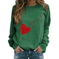 thumbnail image 2 of Clearance Oversized Sweatshirt for Women Women's Fashionable Round Neck Casual Valentine's Day Love Printed Long Sleeved Top Sweatshirt, 2 of 4