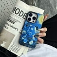 thumbnail image 3 of Compatible with iPhone 15 Pro Cute Case with 3D Bear Art Pattern,Shockproof Matte Soft-Touch Skin-Friendly Cover, Blue, 3 of 8