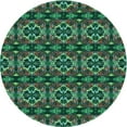 thumbnail image 1 of Ahgly Company Indoor Round Patterned Medium Sea Green Area Rugs, 5' Round, 1 of 6