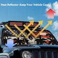 thumbnail image 5 of POLERO Tropical Palm Tree Car Windshield Sun Shade, USA Flag Skull Car Window Shades Heat Reflective Interior Cool, Universal Fit for Most Cars Off-road Vehicle SUV, Foldable & Portable Design, 5 of 7
