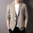 thumbnail image 4 of Traje pequeño informal de color sólido fino de primavera y verano para hombre, traje de negocios coreano para hombre, chaqueta de protección solar occidental para hombre, 4 of 5