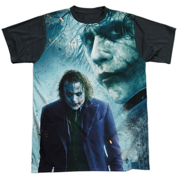 Batman Men's  Gothams Chaos Sublimation T-shirt White