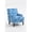 Blue and White Stripes, variant on Leumius Modern Accent Chair with Wood Legs,Vintage Upholstered Armchair Single Sofa Chair Reading Accent Chair for Living Room Bedroom Office,Antique Grey