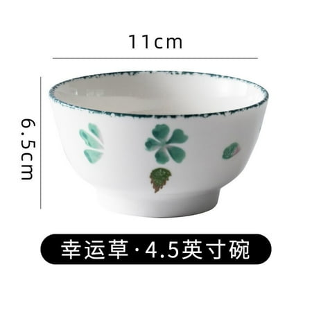 

Rice Bowl Household Ceramic Bowl 5 Inch Small Soup Bowl Single Porcelain Bowl Chinese Rice Bowl Dinner Bowl Set Nordic Tableware