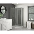 thumbnail image 4 of Craft + Main Tdna0570 Tides 70" High X 59" Wide Framed Shower Enclosure - Silver, 4 of 7