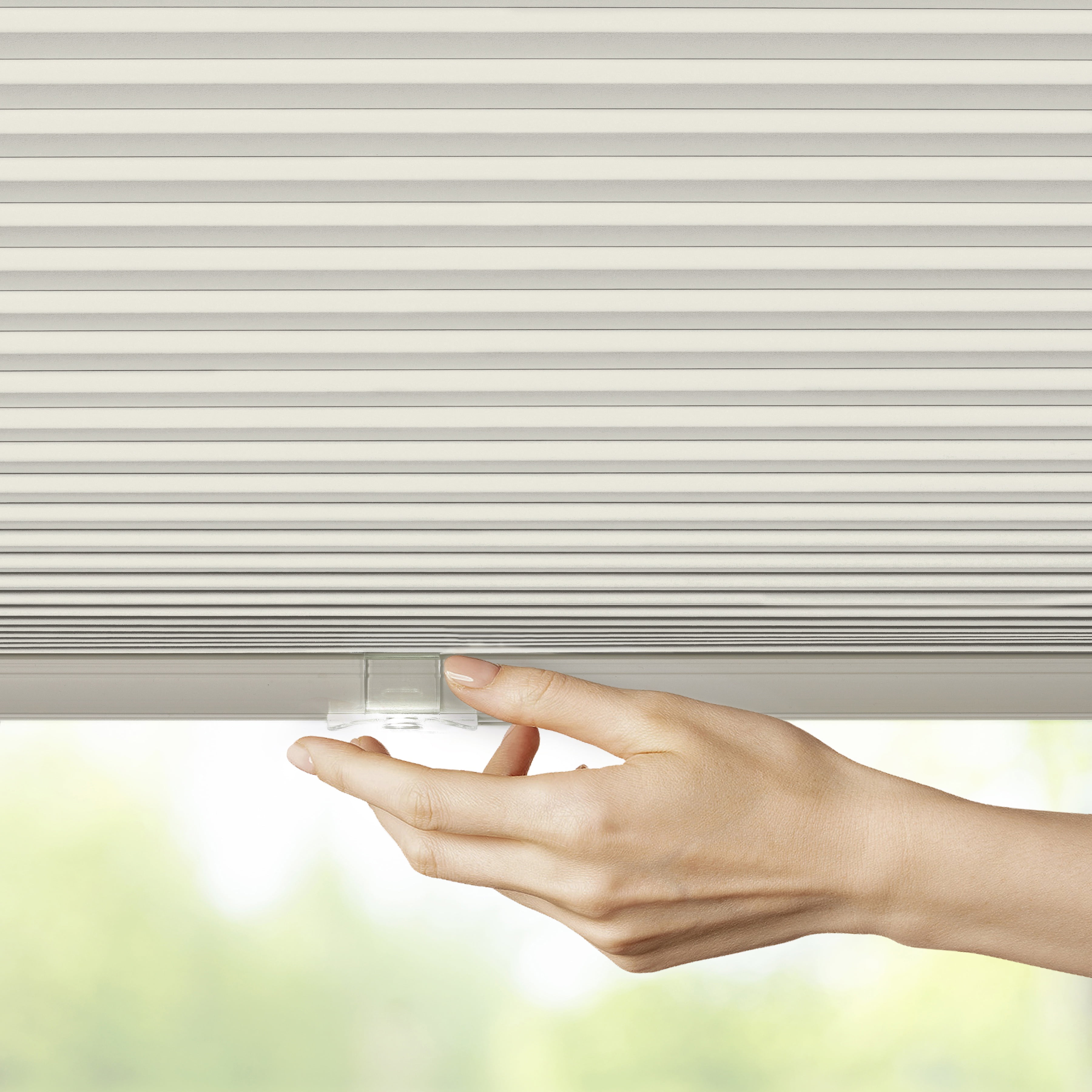 Coverscaped Top-Down Bottom-Up Cellular Shade, Room Darkening Alabaster, 24" x 72"