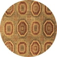 thumbnail image 1 of Ahgly Company Indoor Round Abstract Brown Modern Area Rugs, 5' Round, 1 of 4