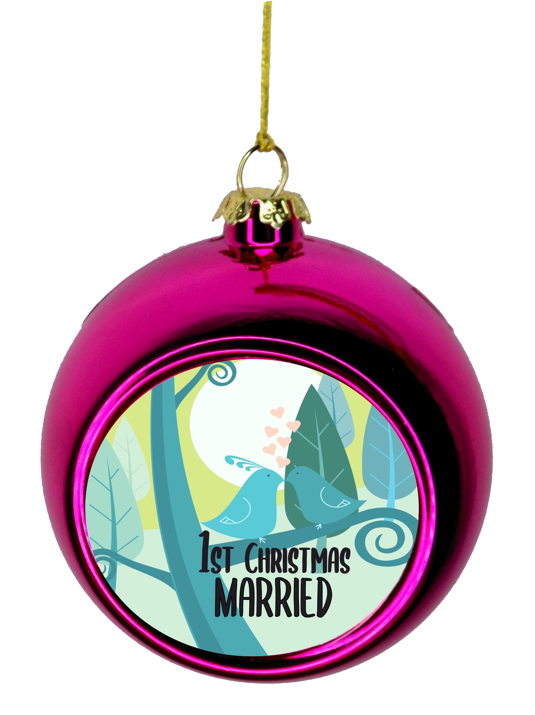 first wedding anniversary christmas ornament